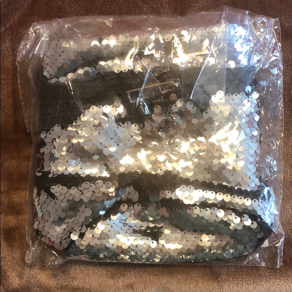 Black Sequin Fanny Pack